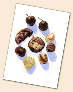 chocolates greeting card