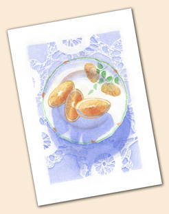 oranges greeting card